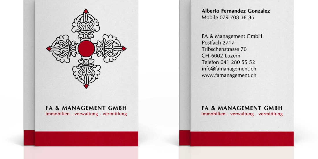 FA & Management GmbH, Visitenkarten