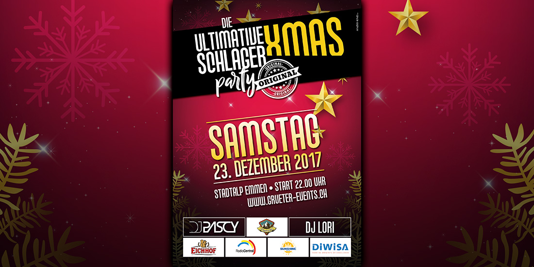 Flyer DIE ULTIMATIVE XMAS SCHLAGER PARTY - DAS ORIGINAL (23.12.2017)