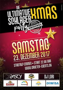 Flyer XMAS Schlager Party 23.12.2017