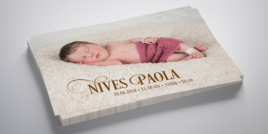 Geburtskarte Nives Paola