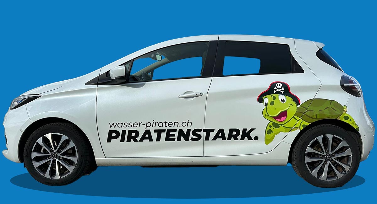 Piratenstarke Autobeschriftung